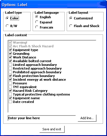 fuse equations label options